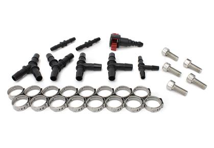 Perrin Subaru 02-14 WRX/2007 STi Black Fuel Rail Top Feed Style Kit *OFF ROAD ONLY*
