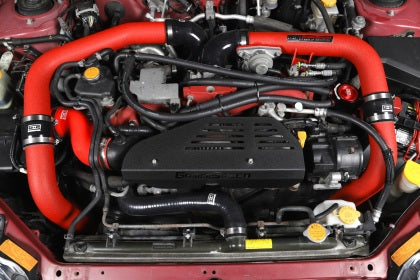 GrimmSpeed 2008-2014 Subaru STI Front Mount Intercooler Kit Raw Core / Red Pipe
