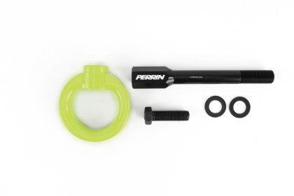 PERRIN 02-07 Subaru WRX/STI Tow Hook Kit (Front) - Neon Yellow