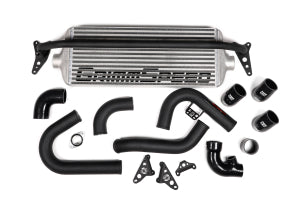 GrimmSpeed 2015+ Subaru WRX Front Mount Intercooler Kit Raw Core / Black Pipe