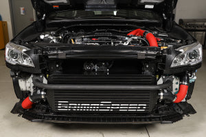 GrimmSpeed 2015+ Subaru WRX Front Mount Intercooler Kit Black Powder Core / Red Pipe