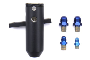 Killer B Upper Turbo Coolant Reservoir V2 Black AN Fittings for 02-07 WRX / 04+ STI