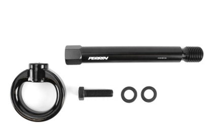 PERRIN 17-21 Honda Civic Si/Type R/Touring/Hatchback Tow Hook Kit Rear - Gloss Black