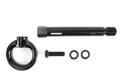 PERRIN 17-21 Honda Civic Si/Type R/Touring/Hatchback Tow Hook Kit Rear - Gloss Black