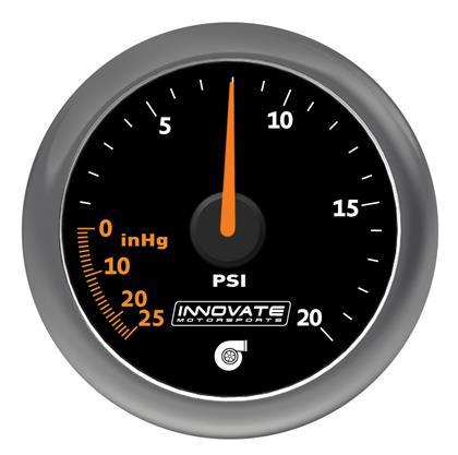 Innovate MTX Analog 20 PSI Vacuum/Boost Gauge Kit - Black Dial