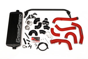GrimmSpeed 2015+ Subaru STI Front Mount Intercooler Kit Black Powder Core / Red Pipe