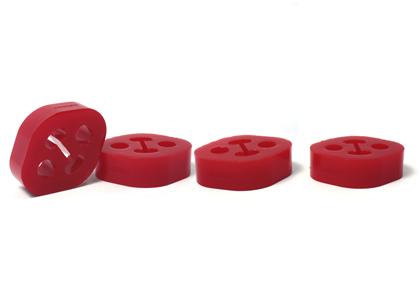 PERRIN Subaru / Universal 15mm ID 1.5in. Hole Offset Exhaust Hanger - Red (Sold Individually)