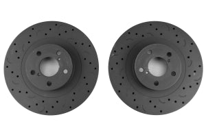 Hawk Talon 2005 Saab 9-2X Aero Drilled and Slotted Front Brake Rotor Set