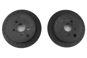 Hawk Talon 2013 Subaru BRZ w/ Solid Rear Rotors Drilled and Slotted Rear Brake Rotor Set