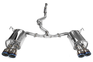 Invidia 15+ Subaru WRX/STI 4Dr Q300 Twin Outlet Rolled Titanium Burnt Quad Tip Cat-Back Exhaust