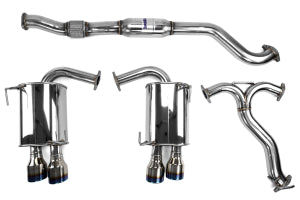 Invidia 15+ Subaru WRX/STI 4Dr Q300 Twin Outlet Rolled Titanium Burnt Quad Tip Cat-Back Exhaust