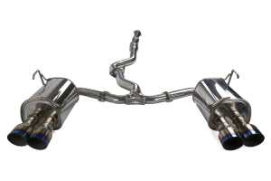 Invidia 15+ Subaru STI 4Dr Q300 Single Layer Titanium Burnt Quad Tip Cat-Back Exhaust